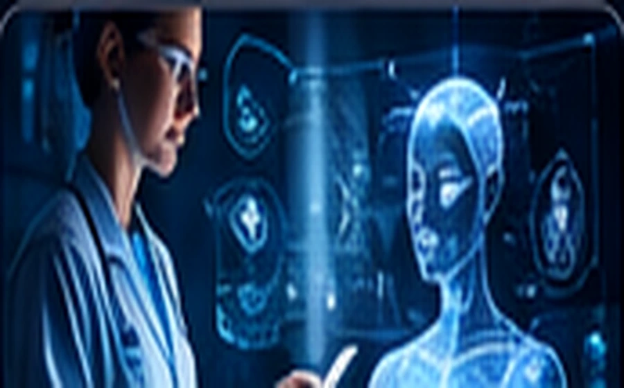 Healthcare cybersecurity visual