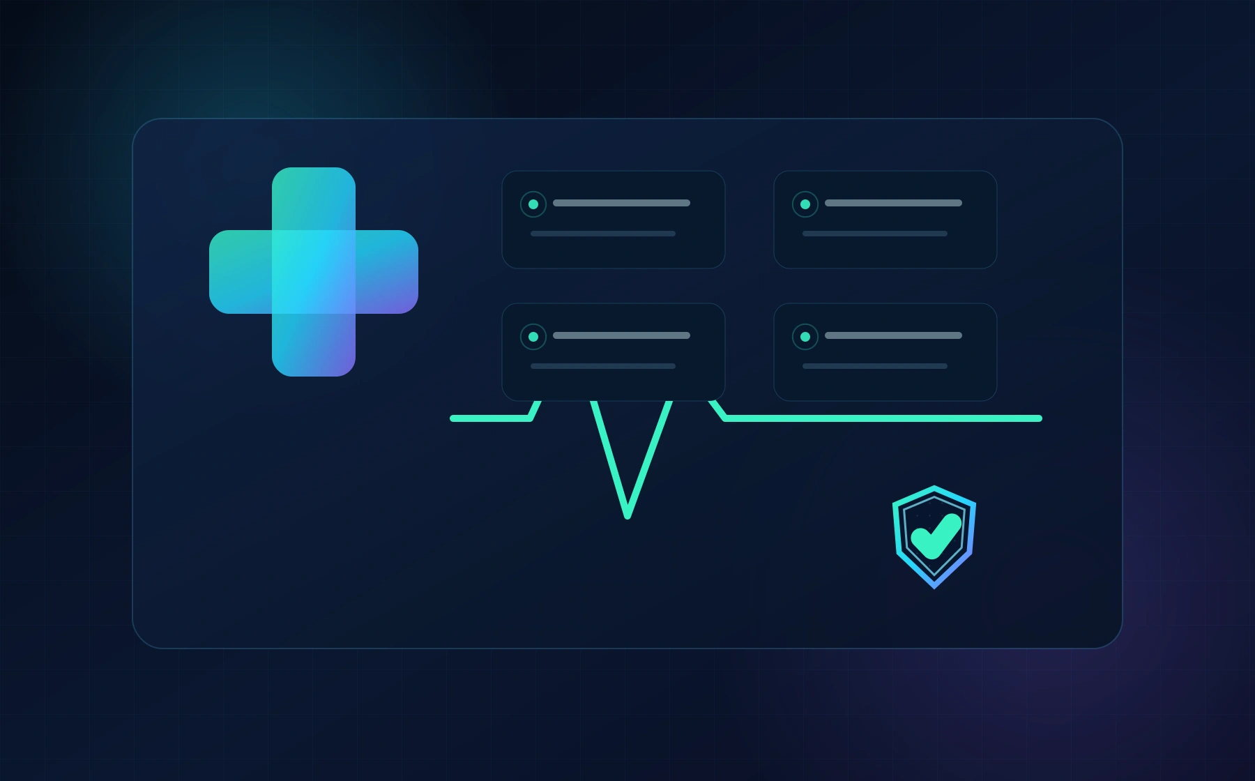 Healthcare cybersecurity visual